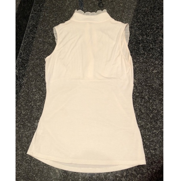 Ruffled sleeveless top in White - Picture 4 of 7